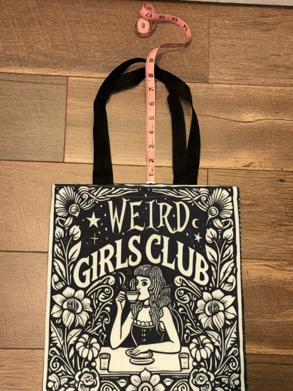 BNWT “Weird Girls Club” Gothic Cottagecore Witchy Bookish Tote Bag - Picture 5 of 6